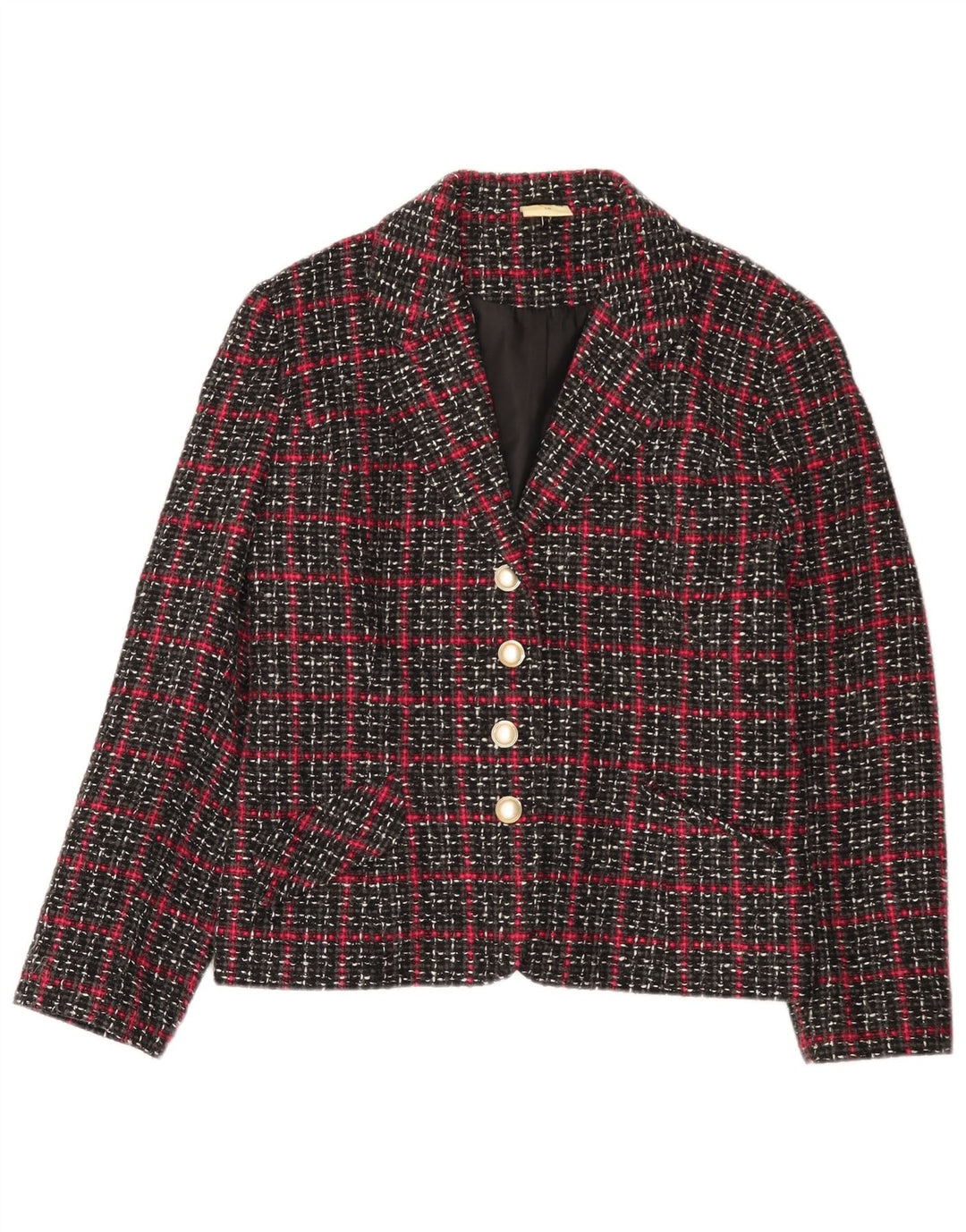 Jachetă blazer pentru femei Etam cu 4 nasturi UK 16, mare, negru, viscoză