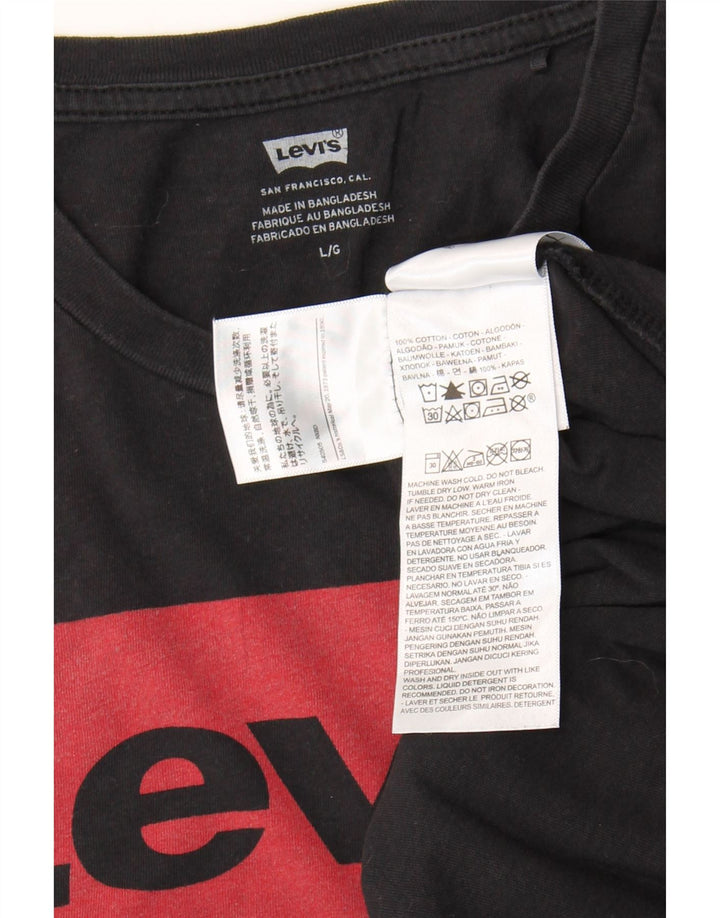 Tricou grafic pentru femei LEVI'S Top UK 16, mare, negru, bumbac