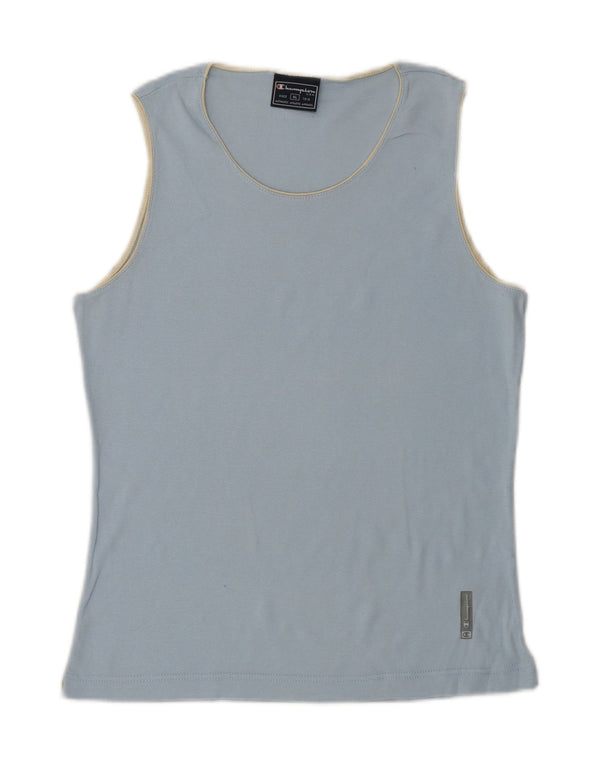 CHAMPION Womens Vest Top UK 18 XL Blue Cotton