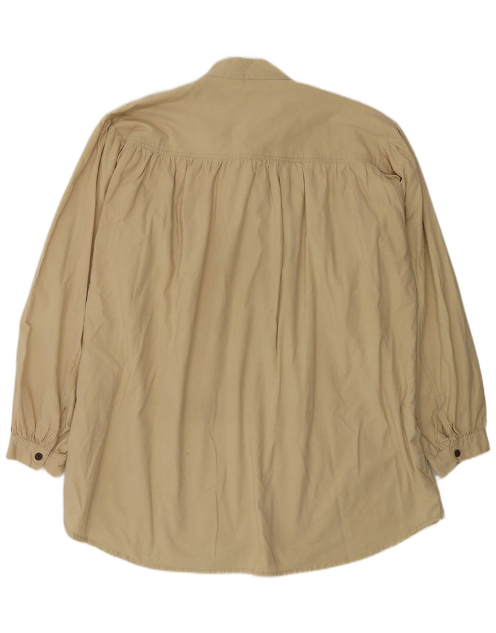 VINTAGE Cămașă Pulover Bărbați XL Verde Bumbac Boem