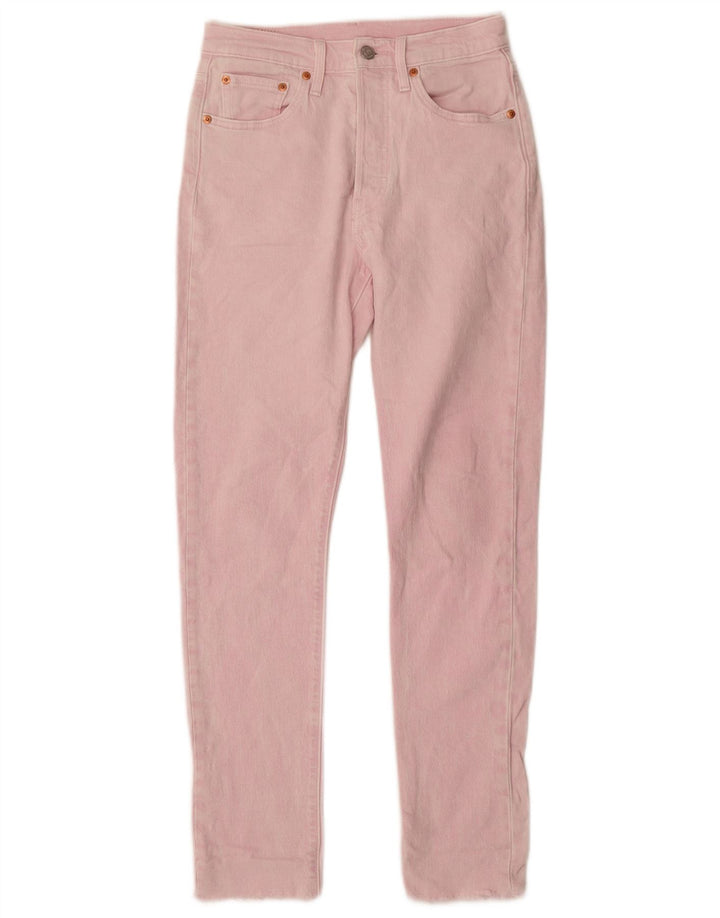 Blugi drepti pentru femei Levi's 501 W25 L30 bumbac roz