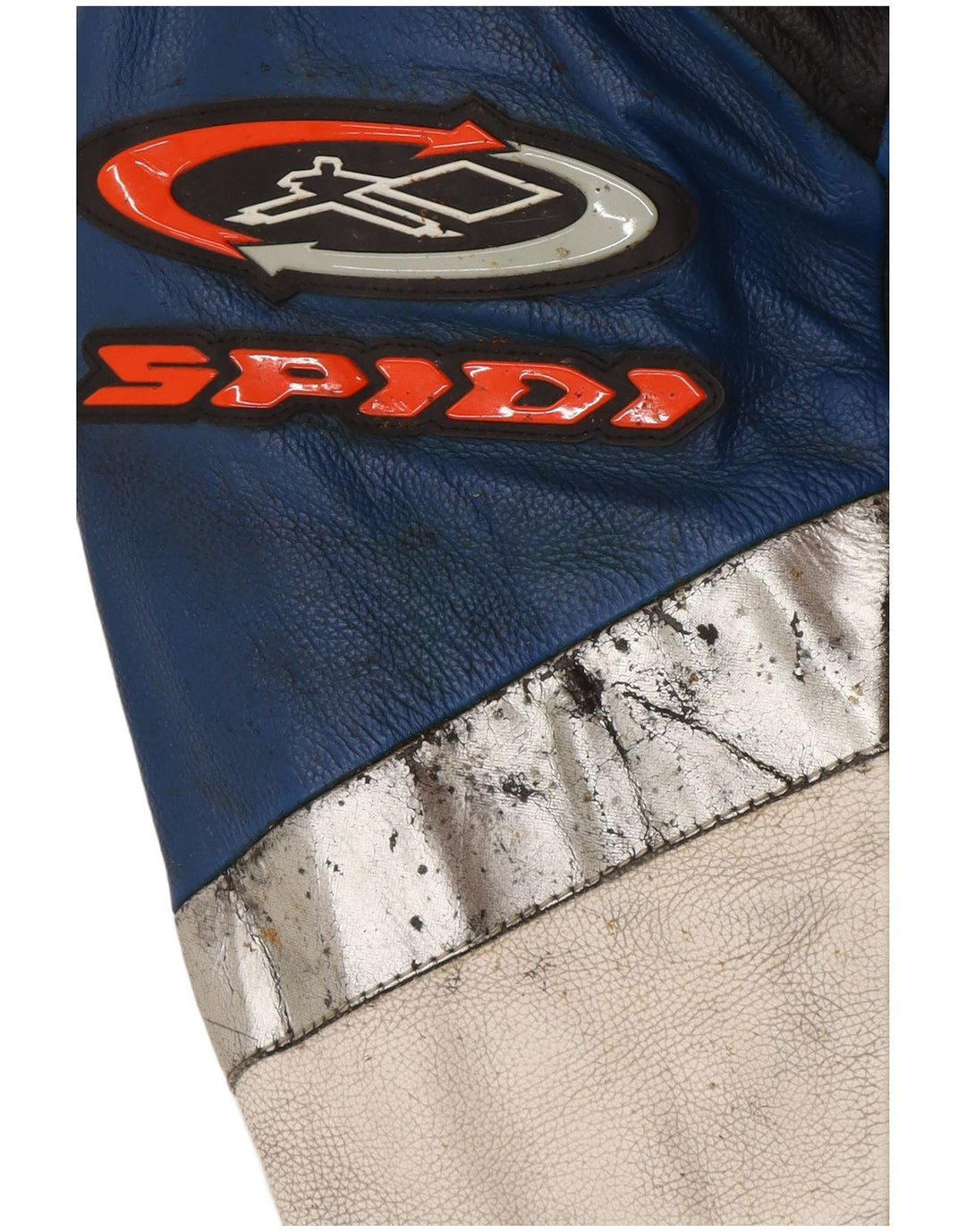 Jachetă Spidi din piele pentru bărbați IT 54, mare, neagră, color block