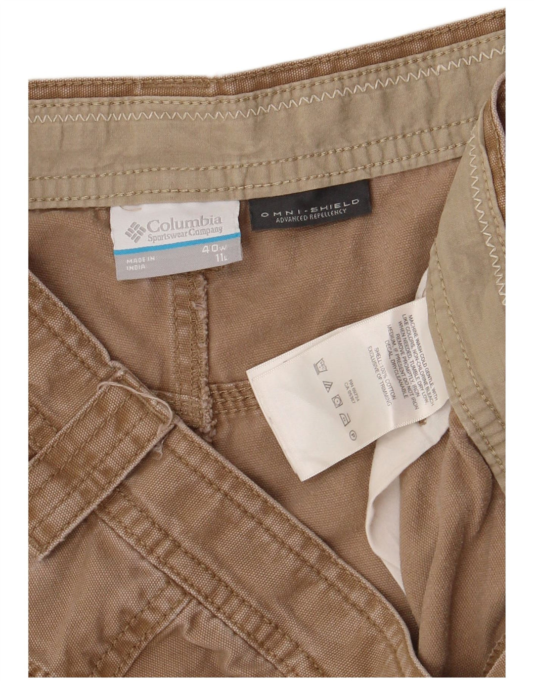 Pantaloni scurți cargo pentru bărbați COLUMBIA Omni-Shield W40 XL bumbac bej