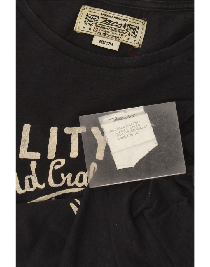 Tricou grafic Marlboro Classics pentru bărbați Top mediu din bumbac bleumarin