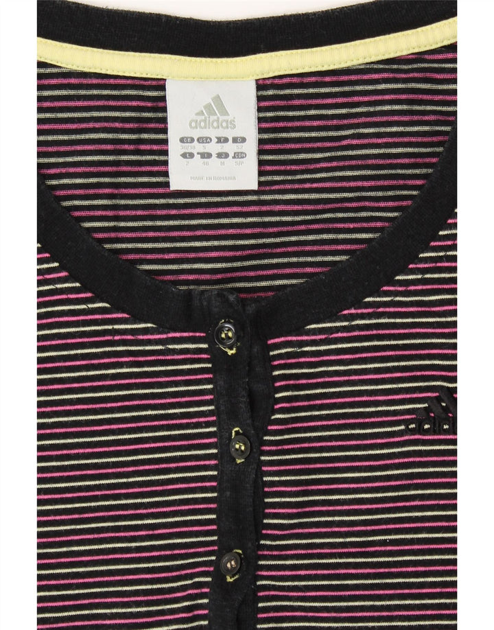Tricou pentru femei ADIDAS UK 8/10 Bumbac cu dungi multicolore mici