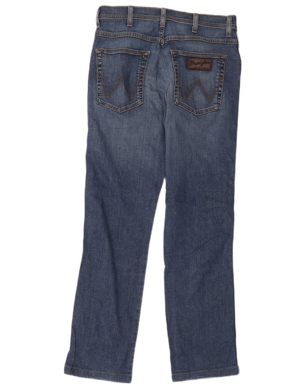 Blugi drepti Wrangler pentru bărbați Arizona Stretch W33 L34 Bumbac albastru