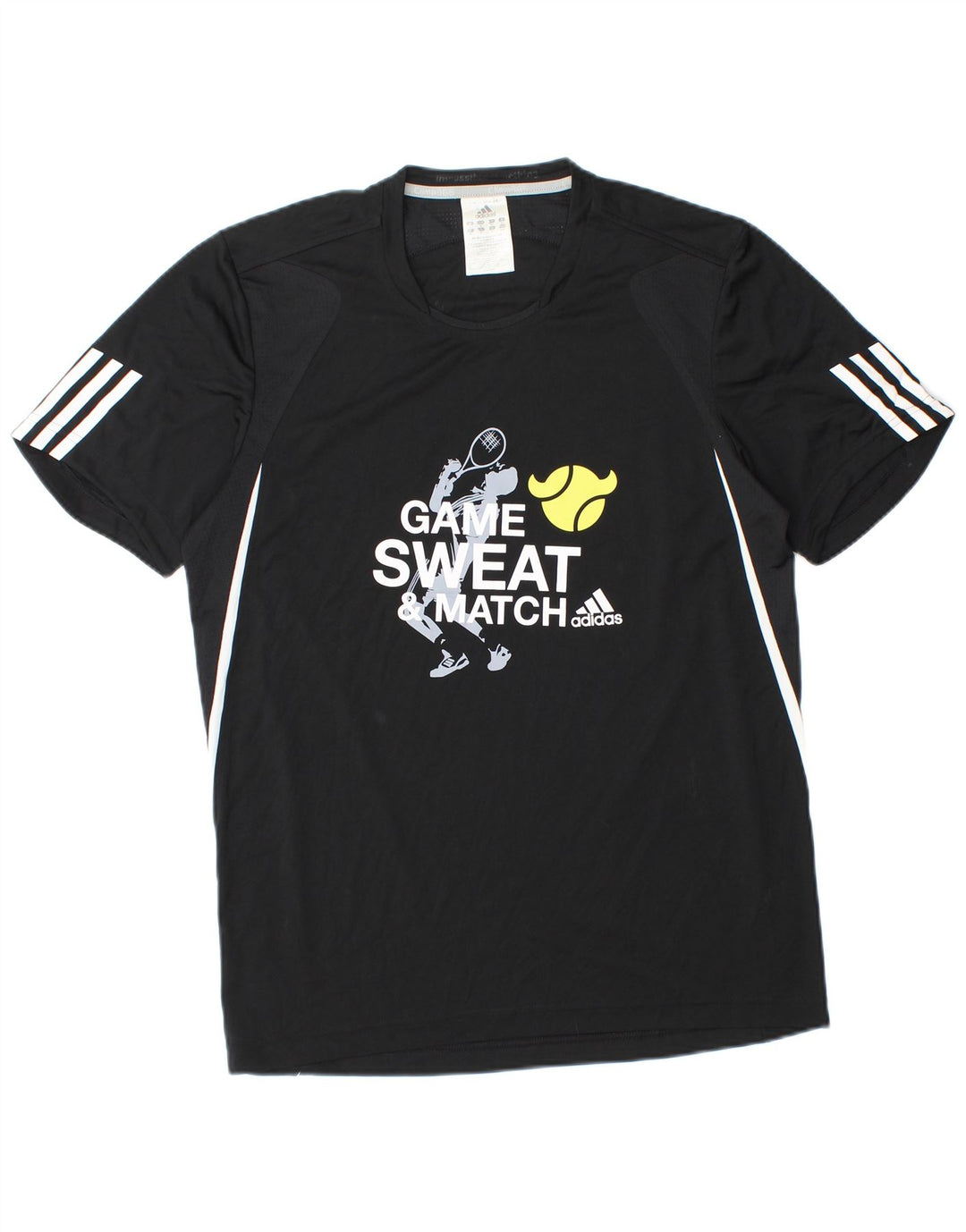 Tricou grafic Adidas Clima 365 pentru bărbați Top Mediu Poliester Negru