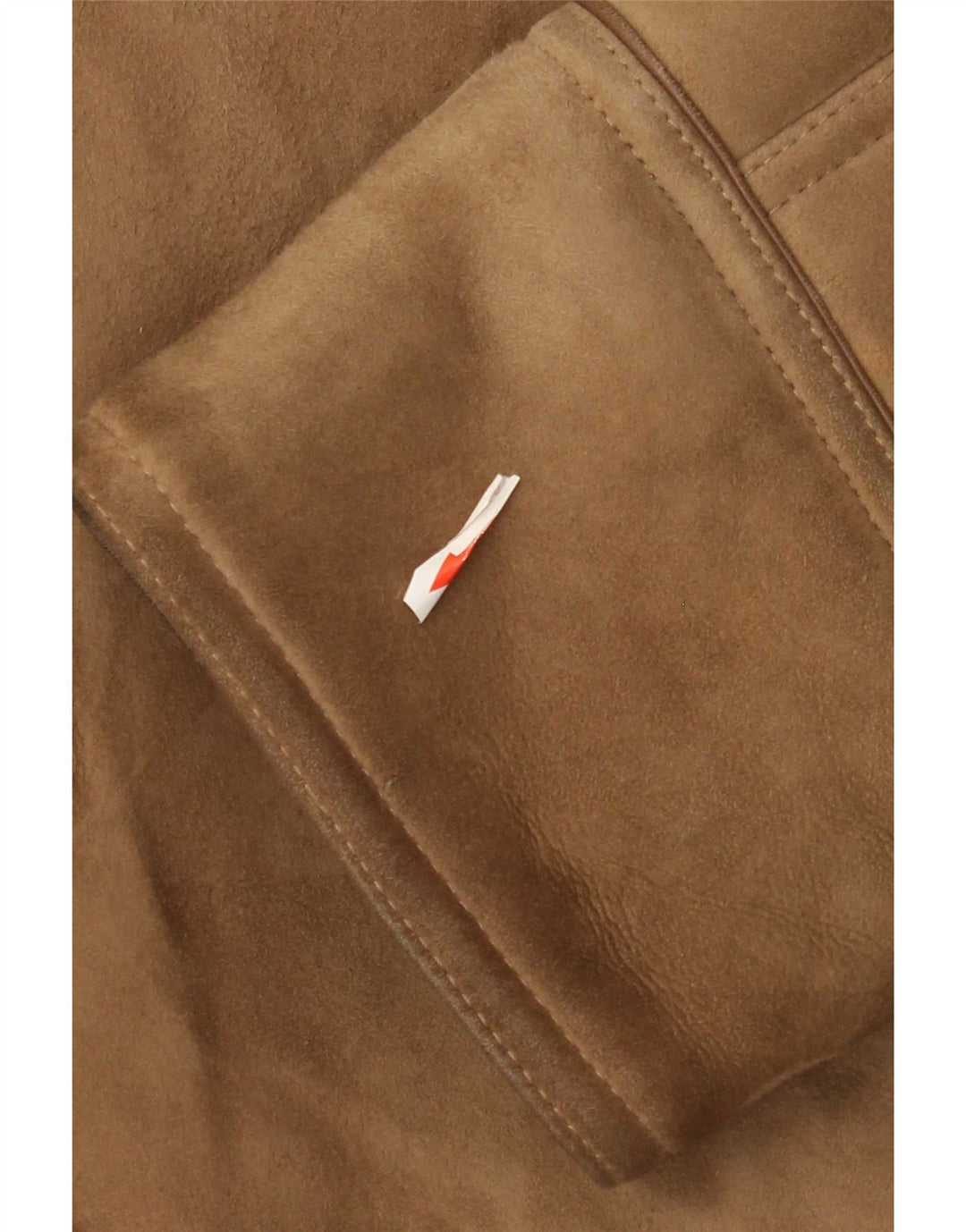 Pardesiu din shearling vintage pentru bărbați IT 48 din piele maro medie