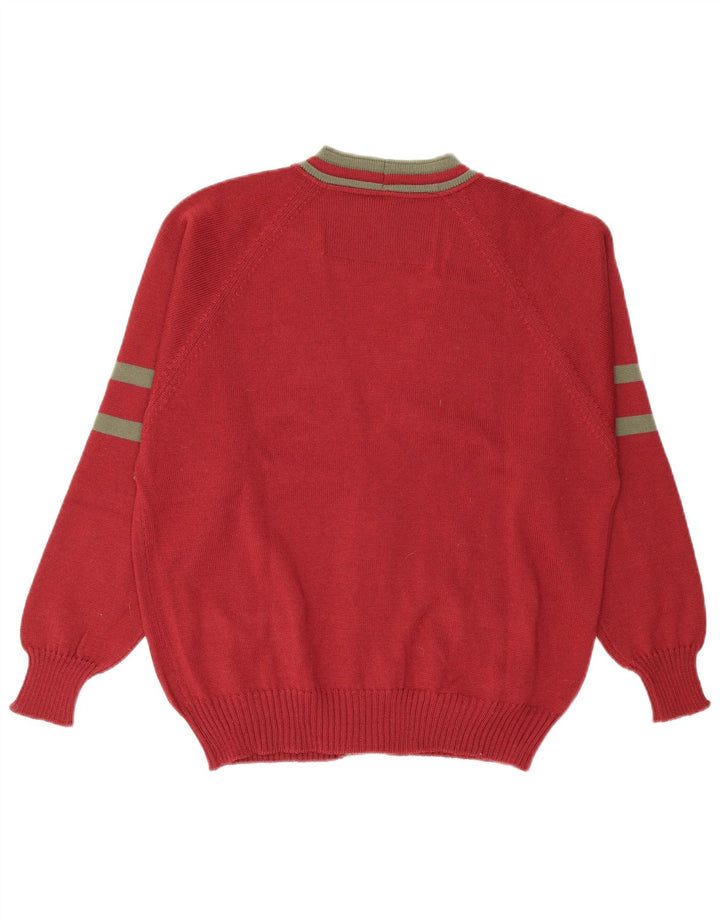 IL GRANCHIO Pulover Cardigan Bărbați Lână Burgundy Mediu