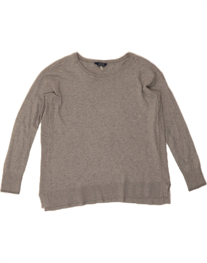 JOULES Womens Boat Neck Jumper Sweater UK 12 Medium  Grey Polyester Vintage Joules and Second-Hand Joules from Messina Hembry 