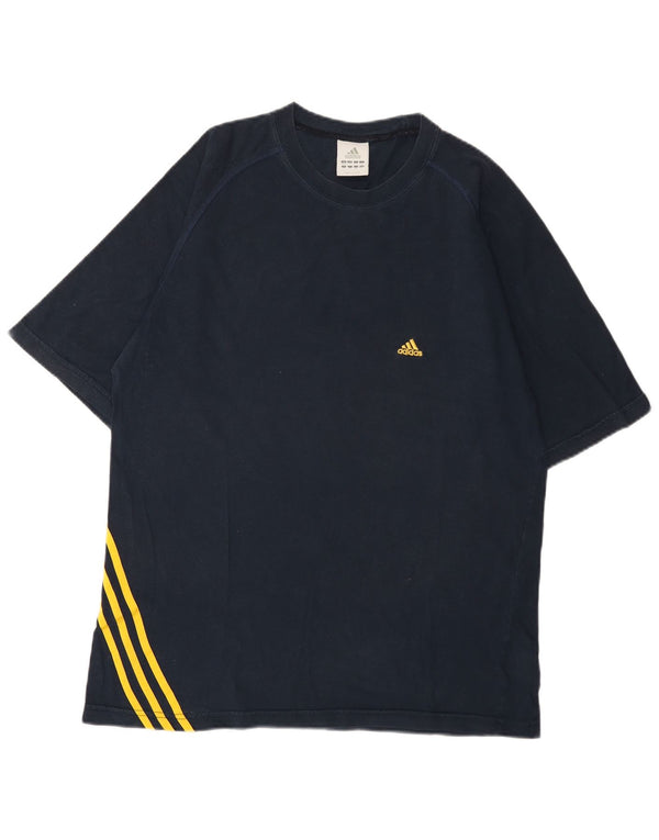 Tricou pentru bărbați Adidas Top UK 42/44 Mare Bumbac bleumarin