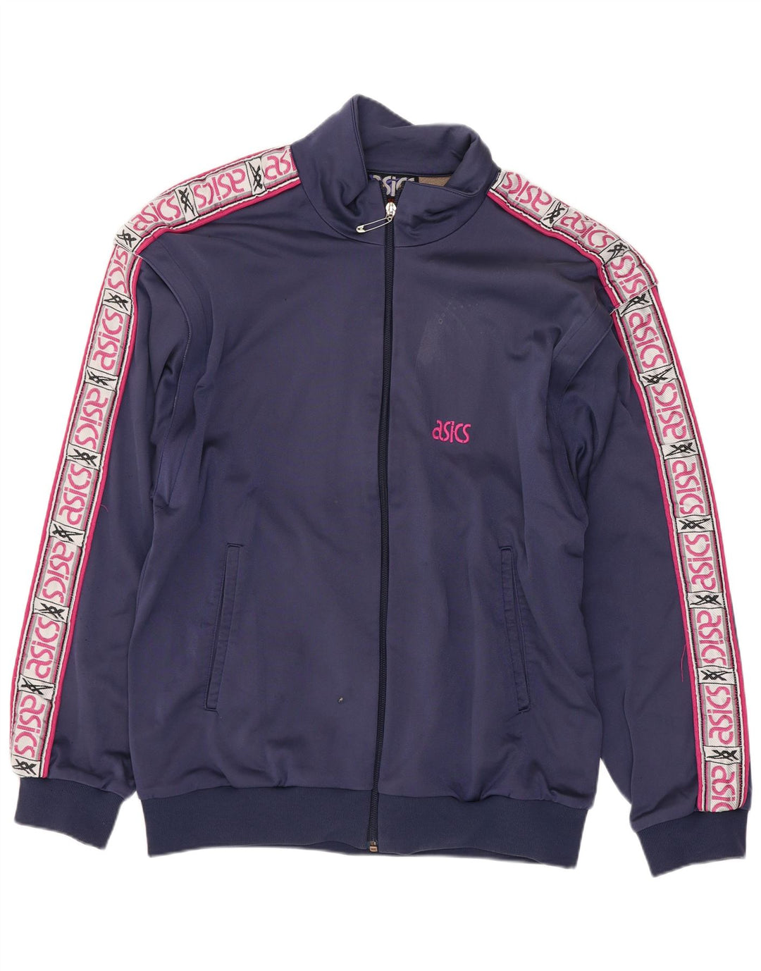 Jachetă de top pentru trening grafic Asics pentru bărbați, mare, bleumarin, color block