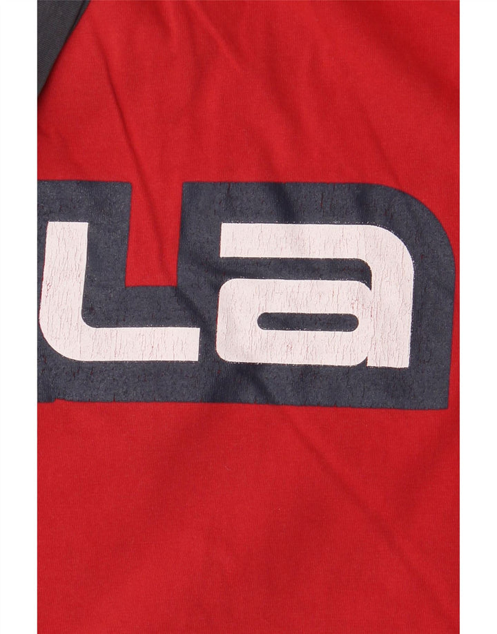 Tricou grafic pentru bărbați Fila Top XL Roșu Colorblock