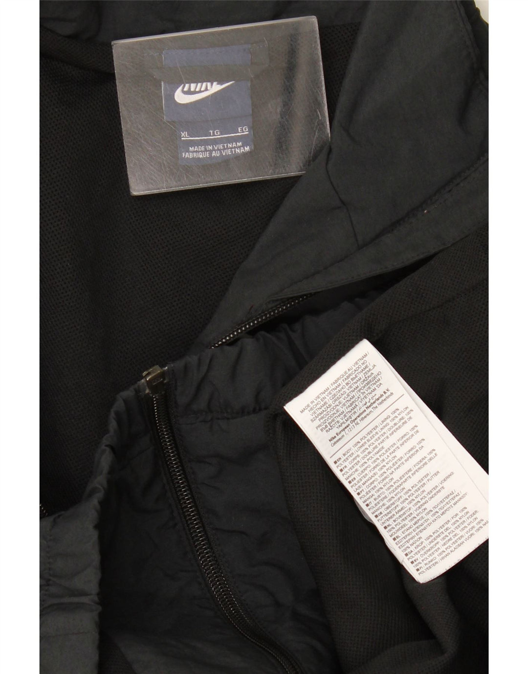 Jachetă de trening pentru bărbați Nike XL, poliester color bloc negru