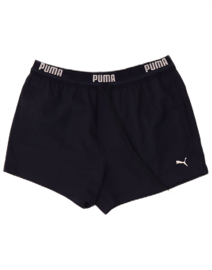 Pantaloni scurți sport grafic Puma pentru bărbați, poliester mediu albastru