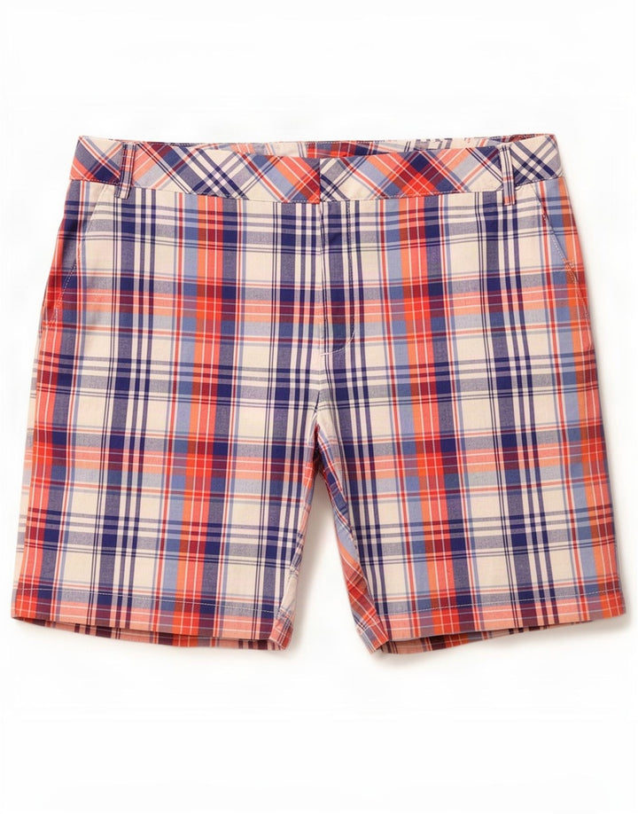 Pantaloni scurți chino Izod pentru femei US 6 Medium W34 Red Check Bumbac