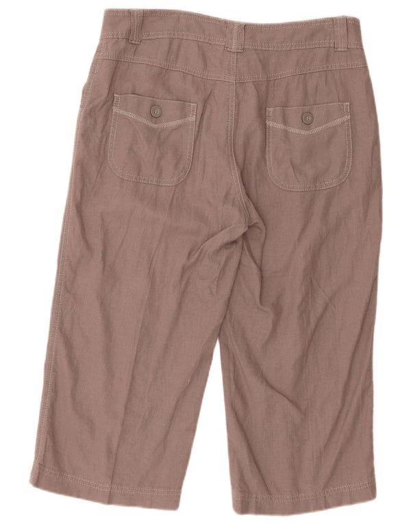Pantaloni Capri pentru femei Marks & Spencer UK 12 Large W33 L19 Maro in