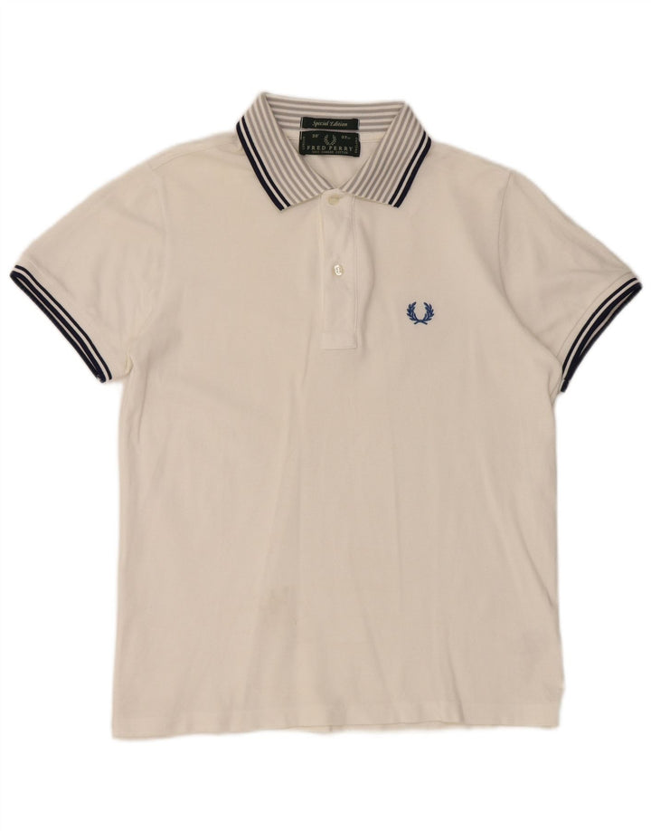 FRED PERRY Tricou polo pentru bărbați, ediție specială, bumbac alb mic