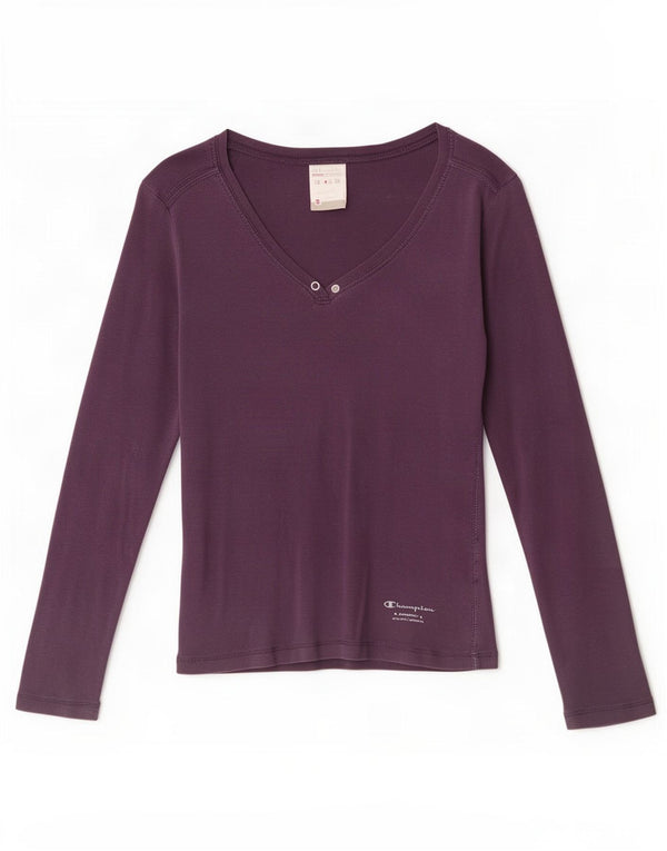 Champion Womens Heritage Classics Top cu mânecă lungă UK 8 Small Purple