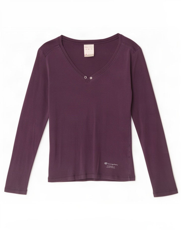 Champion Womens Heritage Classics Top cu mânecă lungă UK 8 Small Purple