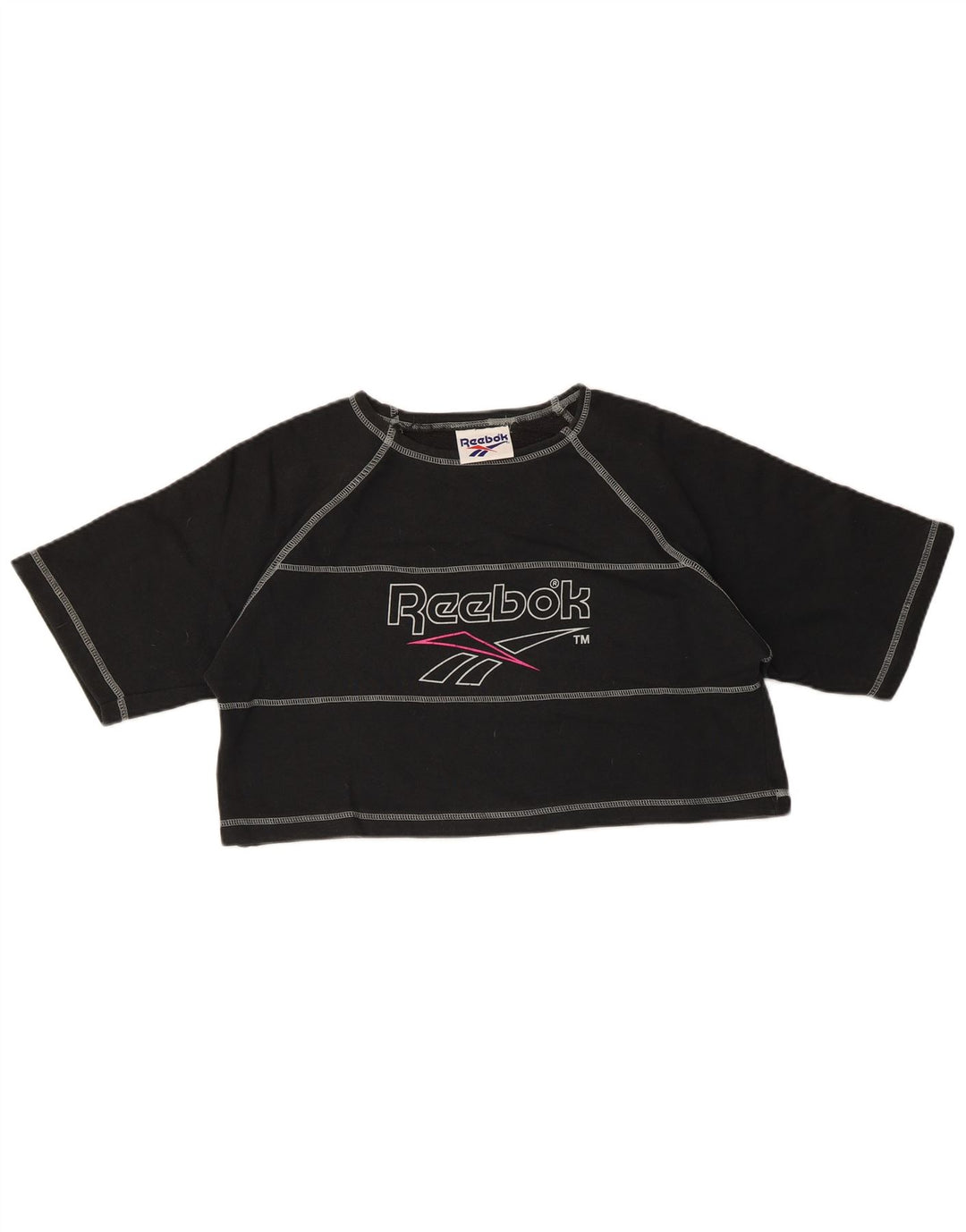 Tricou crop pentru femei REEBOK Top UK 14 Bumbac mediu negru