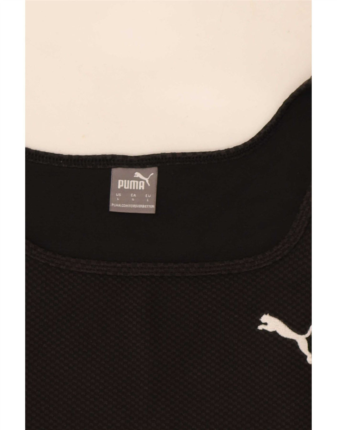 Puma Crop Vest Top pentru femei UK 14 Large Black