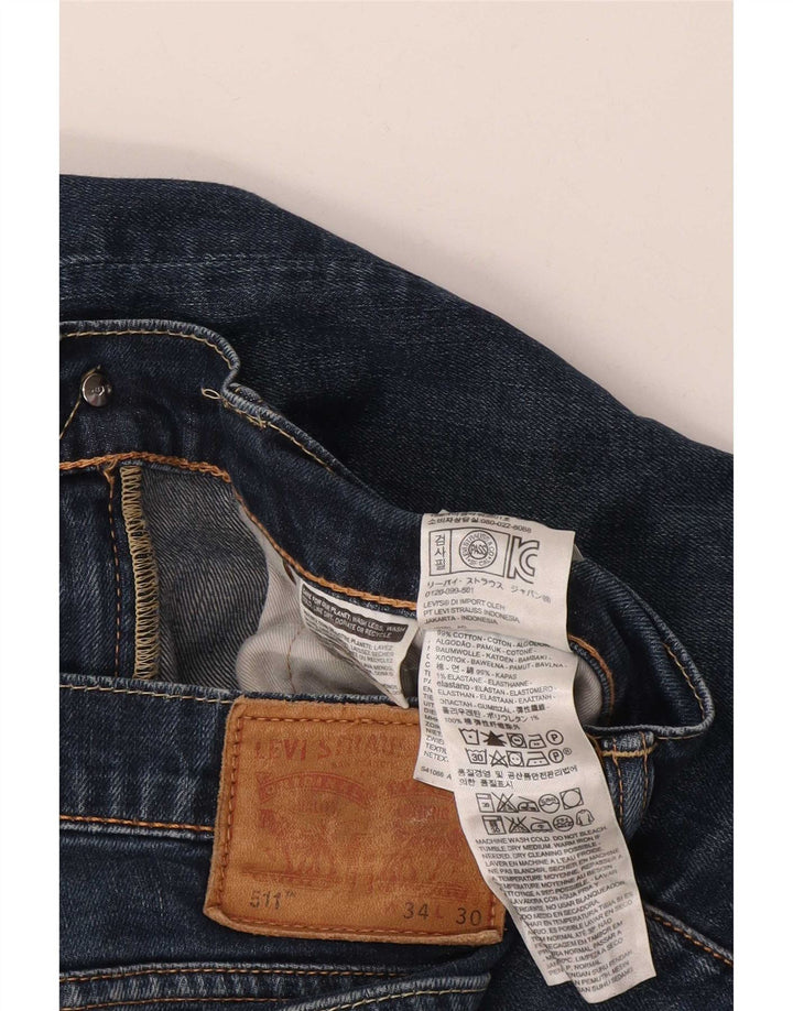 Blugi pentru bărbați Levi's 511 Slim W34 L30 Bumbac bleumarin