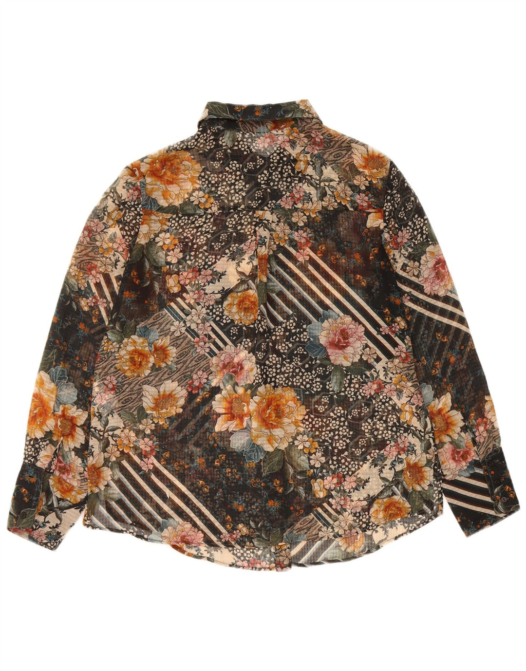 Bluză cămașă pentru femei Zara UK 14 Poliester Floral Multicolor Mediu