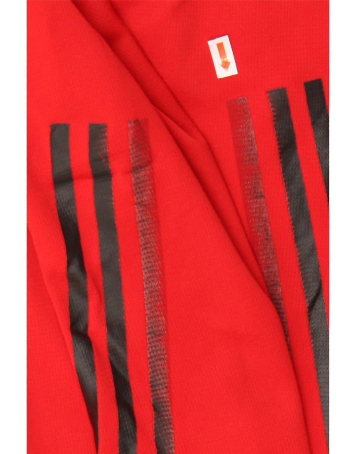 Pantaloni scurți sport Aeroready Adidas pentru bărbați, poliester roșu mare