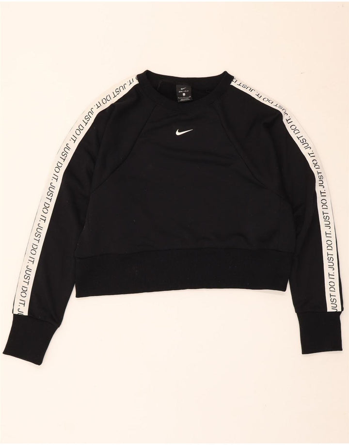 Pulover pentru femei Nike Crop Graphic Oversized Hanorac UK 10 Mic Negru