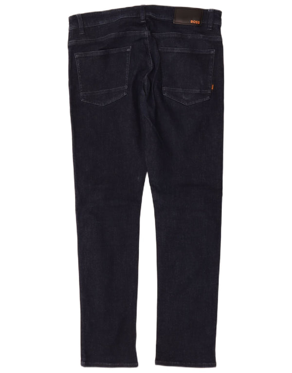 Blugi pentru bărbați Hugo Boss Delaware Slim W34 L32 Bumbac bleumarin