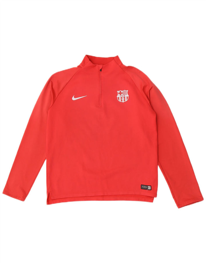 Trening pentru băieți Barcelona Pullover Top 13-14 ani XL Roșu Colorblock