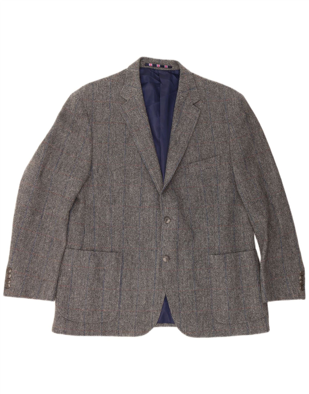 Jachetă pentru bărbați Marks & Spencer, cu 2 nasturi, UK 46 XL, lână gri cu oase