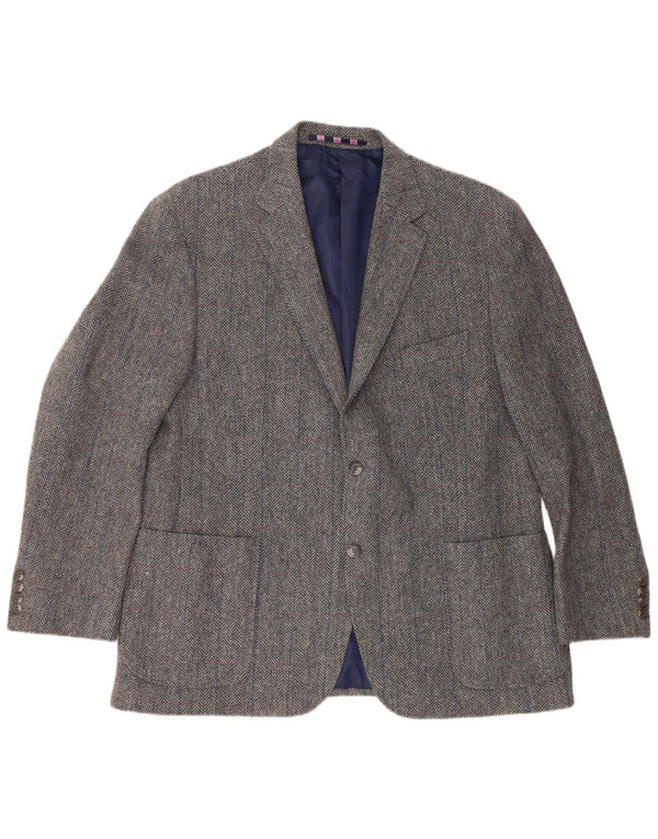 Jachetă pentru bărbați Marks & Spencer, cu 2 nasturi, UK 46 XL, lână gri cu oase