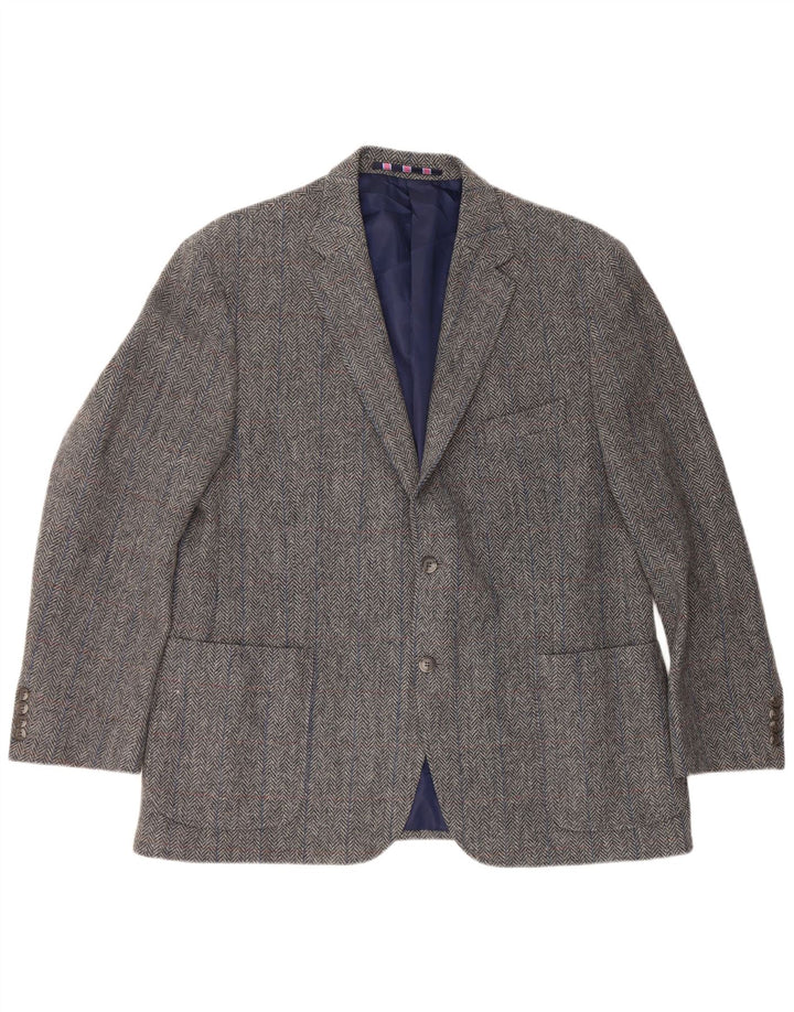 Jachetă pentru bărbați Marks & Spencer, cu 2 nasturi, UK 46 XL, lână gri cu oase