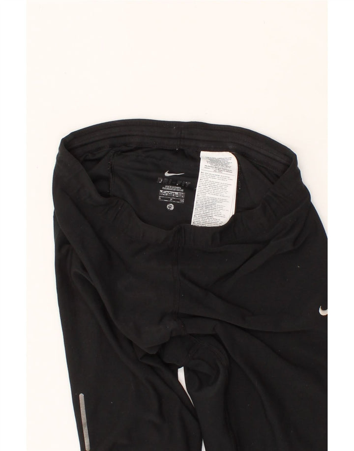 NIKE Womens Dri Fit Capri Tracksuit Trousers UK 10 Small  Black Polyester Vintage Nike and Second-Hand Nike from Messina Hembry 