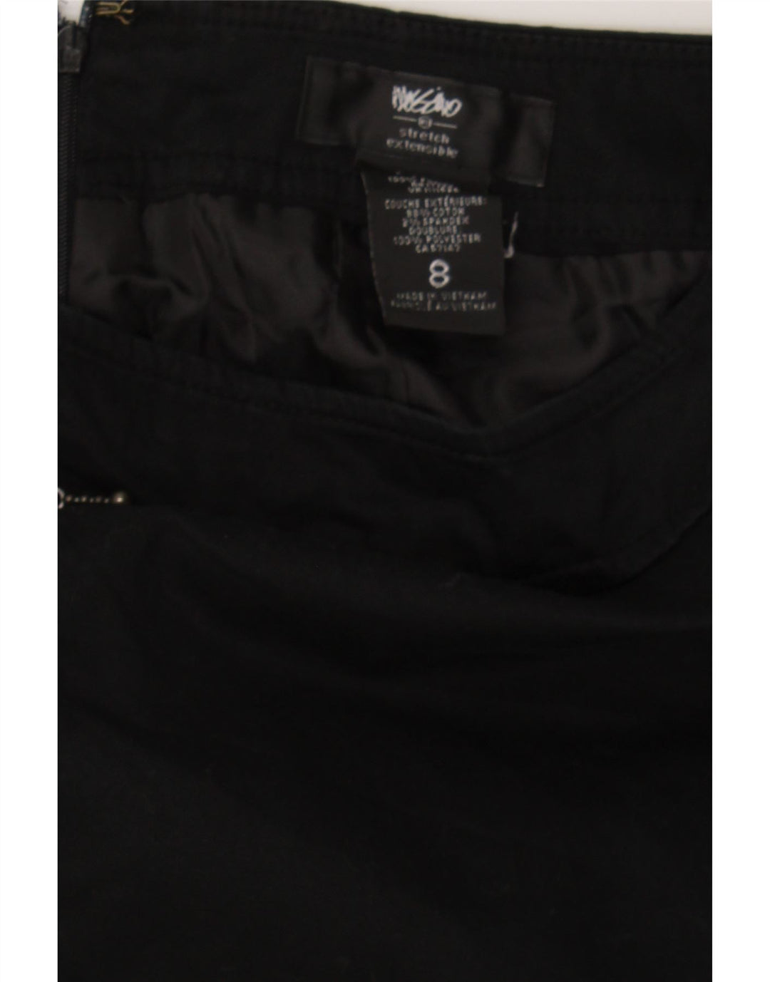 MOSSIMO Womens Straight Skirt US 8 Medium W30  Black Cotton Vintage Mossimo and Second-Hand Mossimo from Messina Hembry 