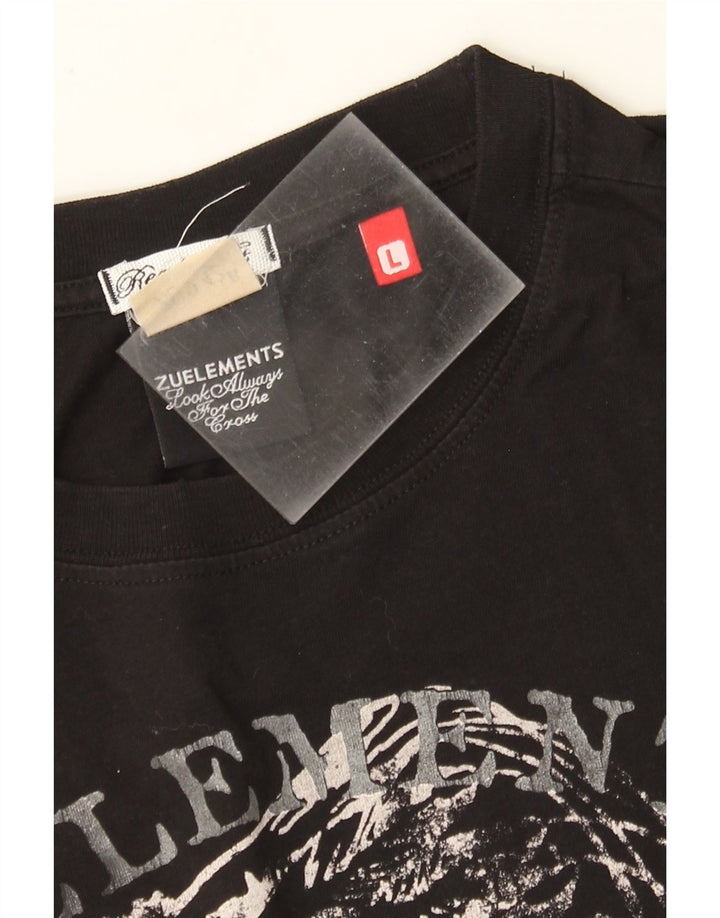 Tricou grafic pentru bărbați Zu Elements Top mare negru