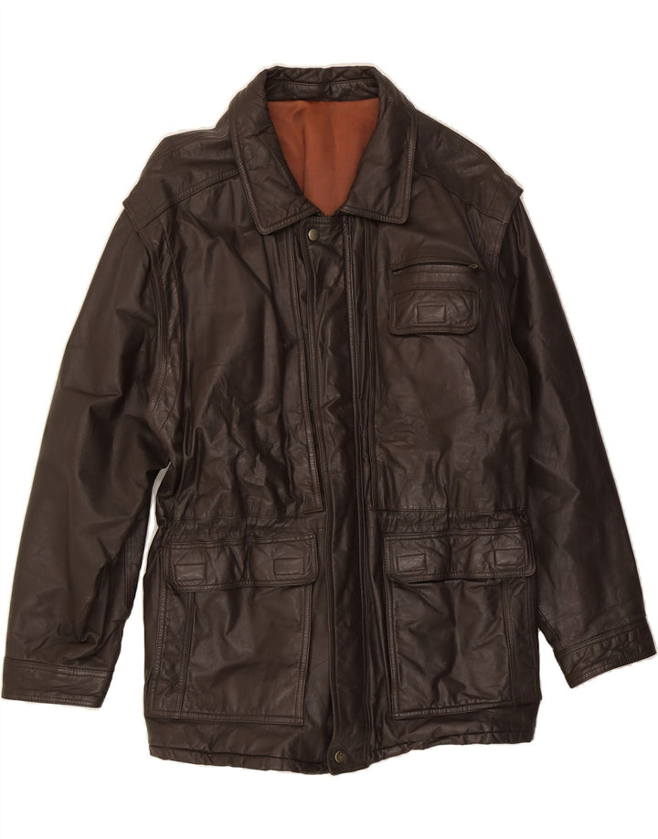 CANDA Mens Leather Jacket UK 42 XL Brown Leather Vintage Canda and Second-Hand Canda from Messina Hembry 