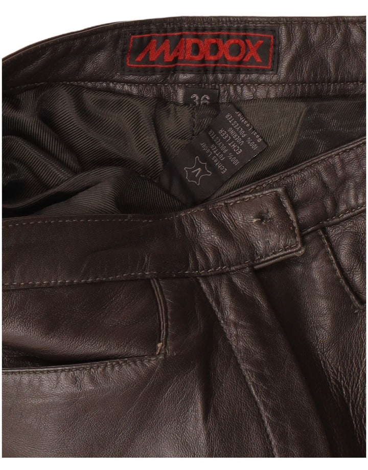 MADDOX Pantaloni din piele pentru femei EU 36 Small W26 L32 Piele maro