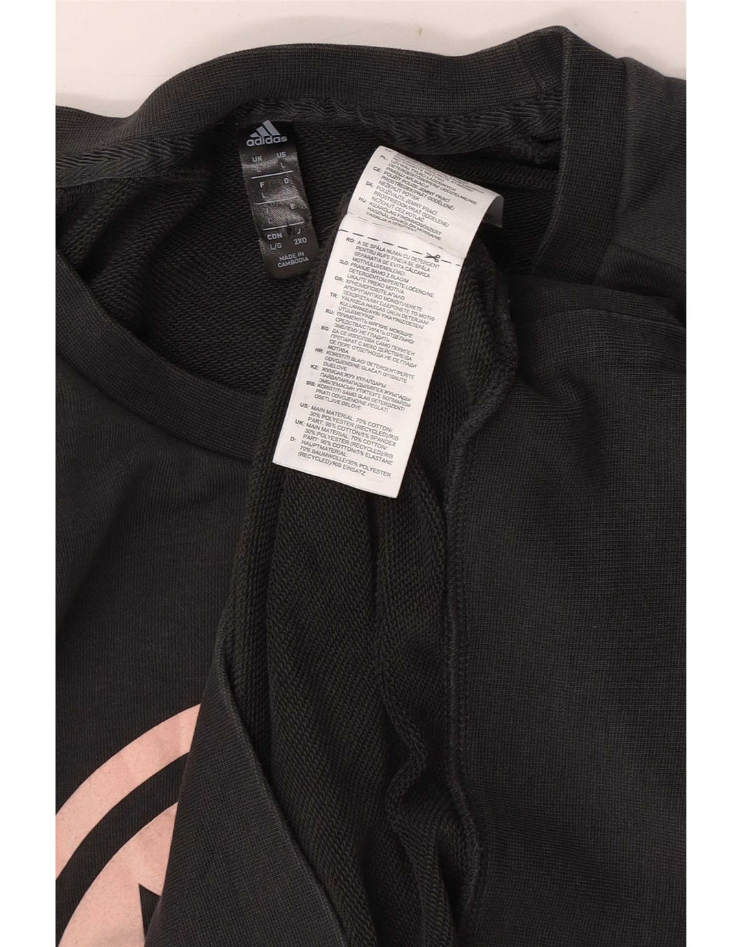 Hanorac pentru bărbați Adidas Graphic Regular Fit Pulover mare din bumbac gri