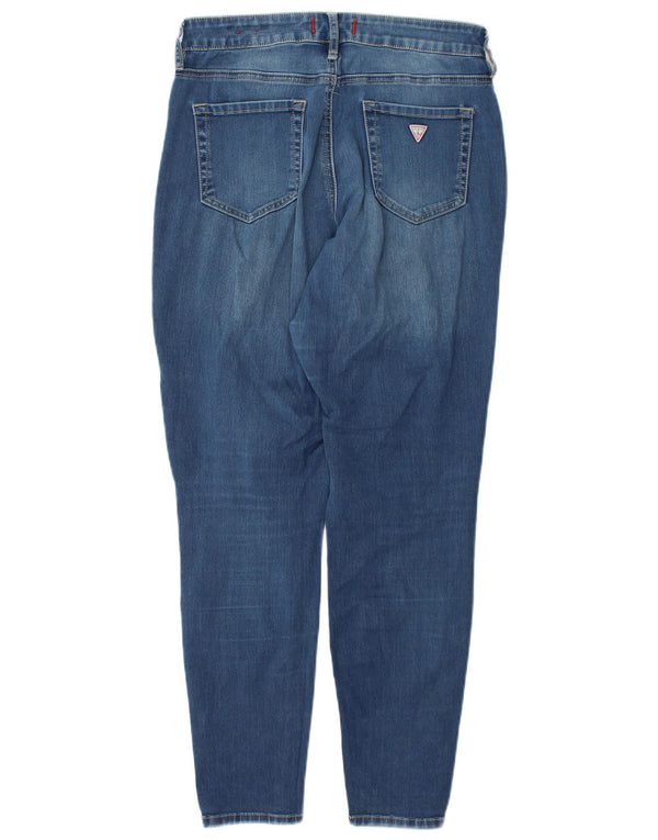 Blugi skinny pentru femei Guess cu talie înaltă W30 L29 albastru