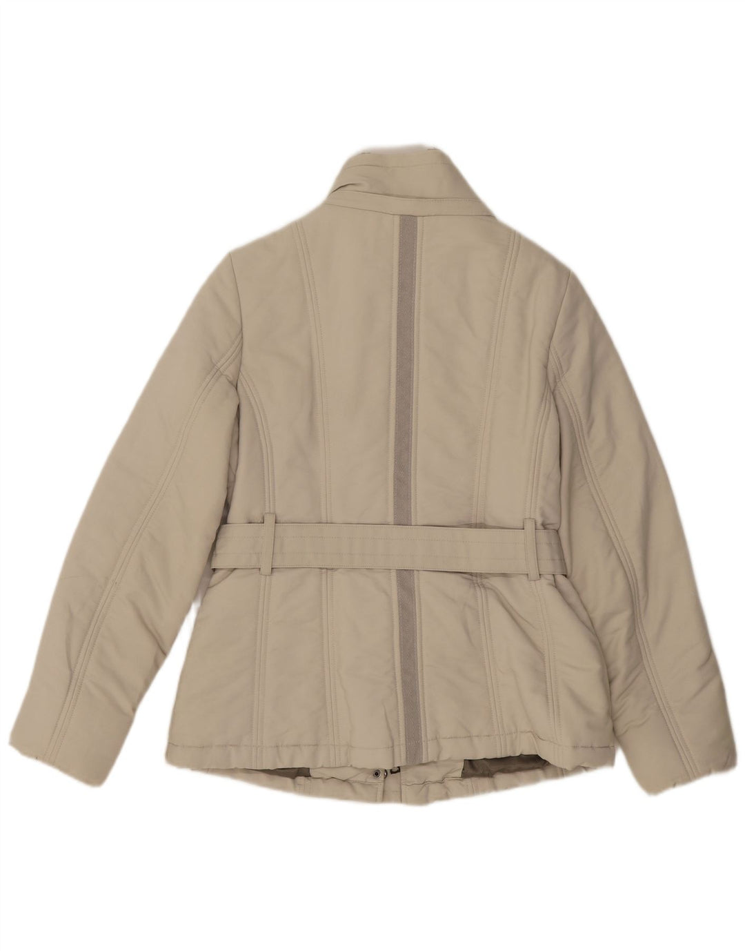 Jachetă căptușită pentru femei Zara UK 12 Medium Beige Bumbac