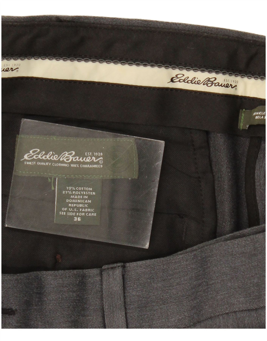 Pantaloni chino pentru bărbați Eddie Bauer L36 L31 Gri Clasic