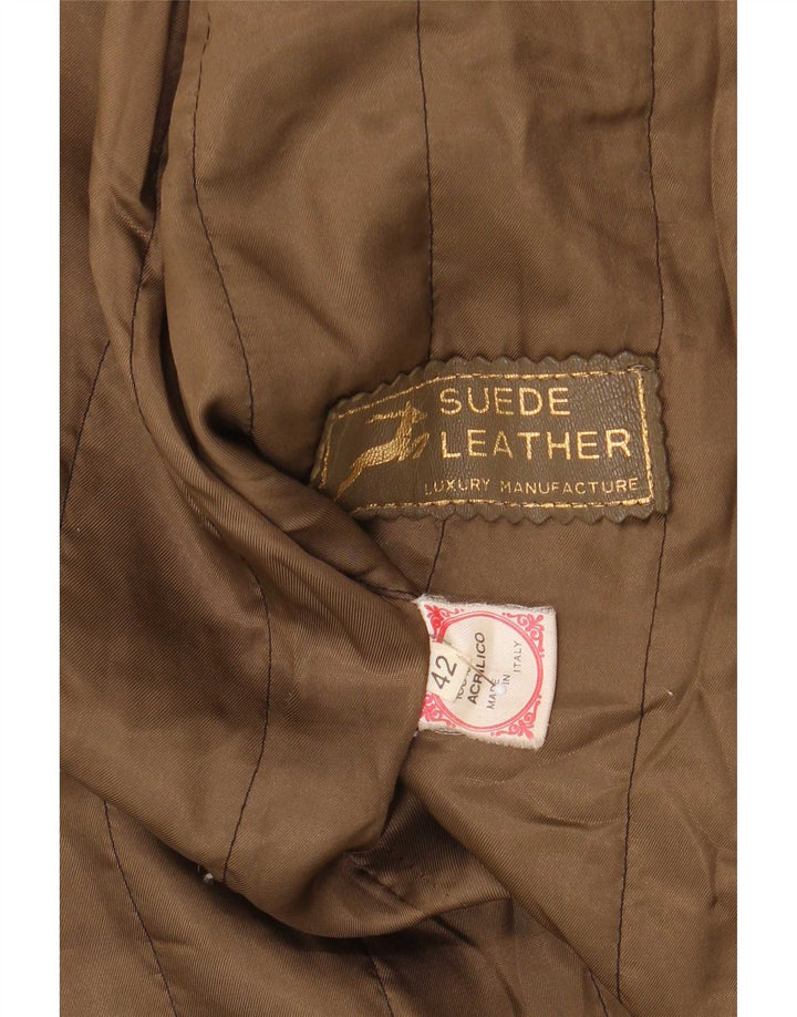 Geaca de piele vintage pentru femei IT 42 maro mediu