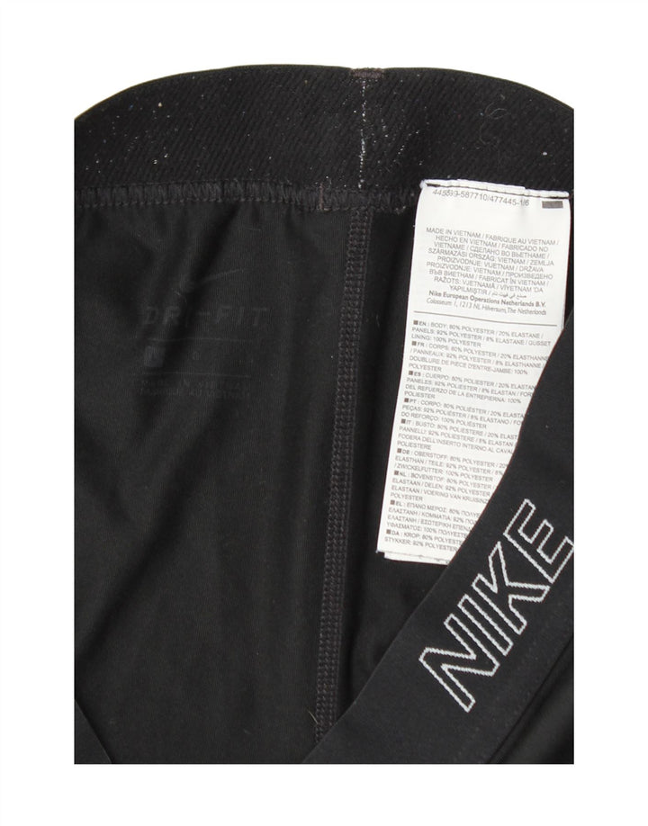 Leggings Nike Dri Fit Graphic Capri pentru femei UK 14 Poliester negru mare