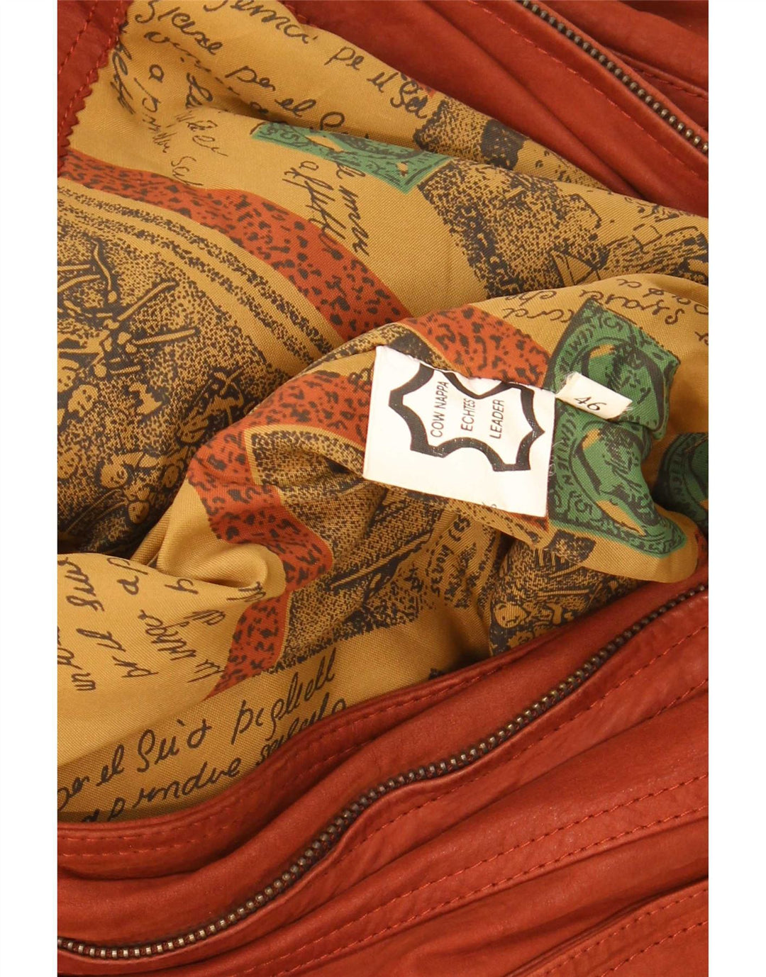 Geacă de piele vintage pentru bărbați IT 46 Small Brown