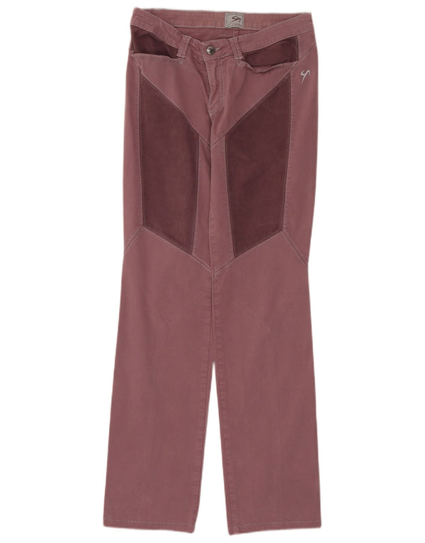 Pantaloni casual pentru femei 9.2 by Carlo Chionna W28 L32 Burgundy Colorblock