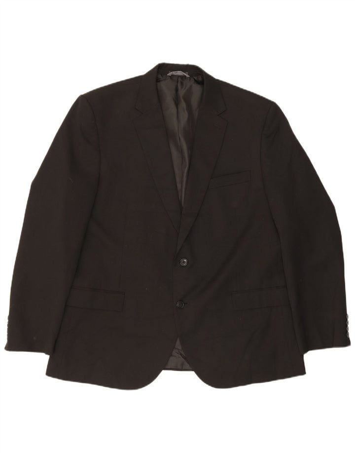 Jachetă pentru bărbați Marks & Spencer cu 2 nasturi, UK 46 XL, poliester negru