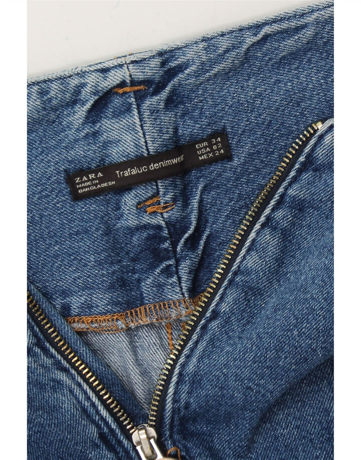 ZARA Womens Cropped Jeans EU 34 2XS W24 L23 Blue Vintage Zara and Second-Hand Zara from Messina Hembry 